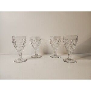 Vintage American #2056 Fostoria(4) Clear Footed CORDIALS Glasses READ